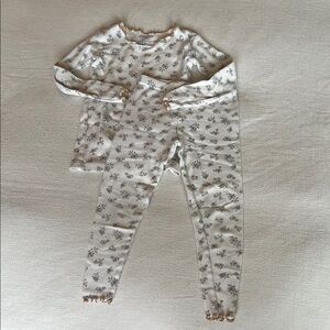 Toddler 3T Floral Ruffle Pajamas